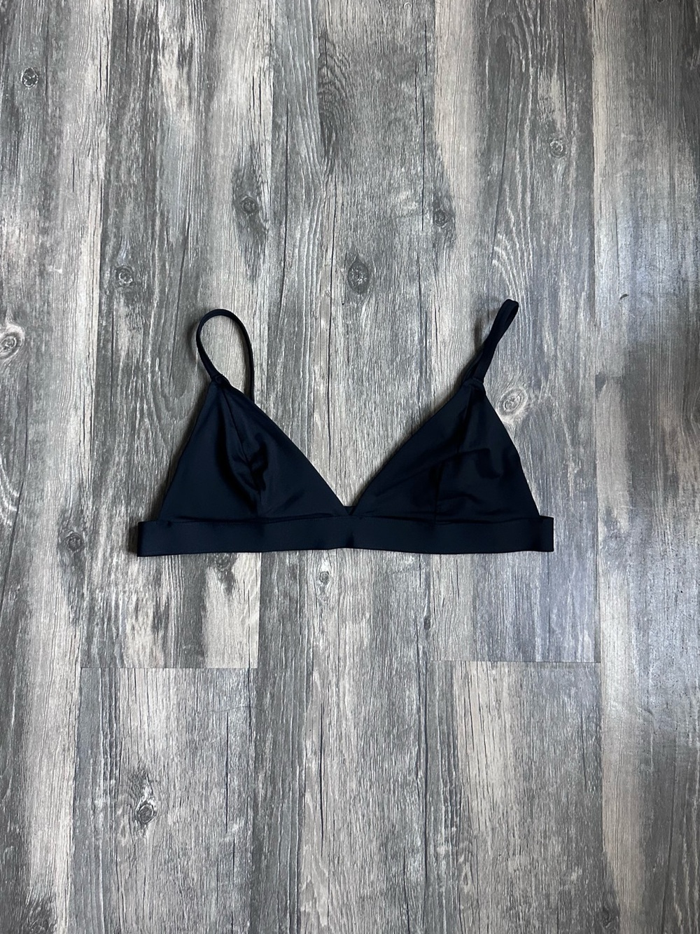 H&M Black Triangle Bikini Top Girls Size 10 Black Swimwear